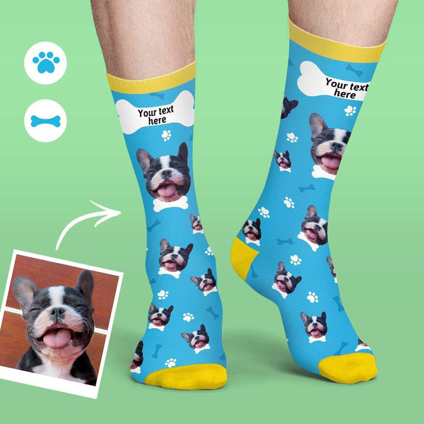 Custom Face Socks Colorful Candy Series Soft And Comfortable Dog Socks - Black
