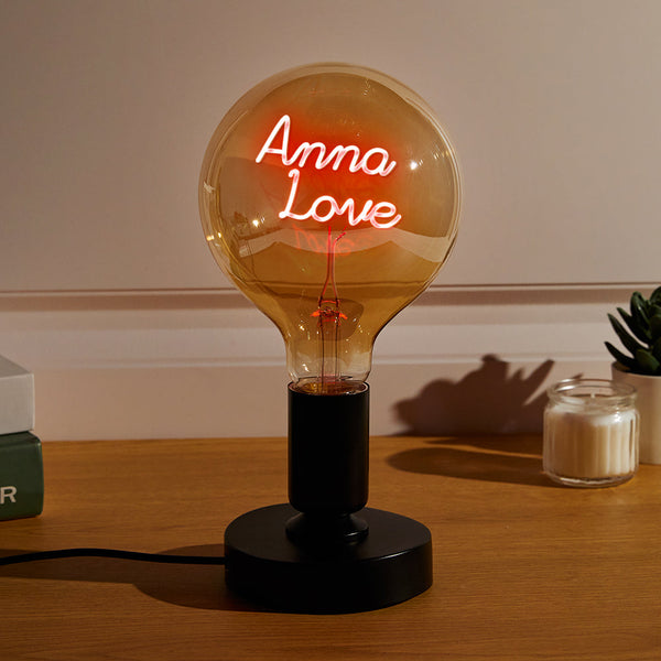 Custom Text Vintage Edison Led Filament Modeling Lamp Soft Light Bulbs Decorative Warm Yellow Light Led Christmas Gift