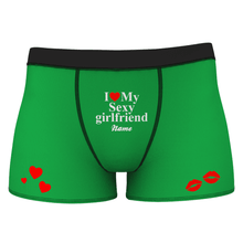 Custom Love My Sexy Girlfriend Boxer Shorts