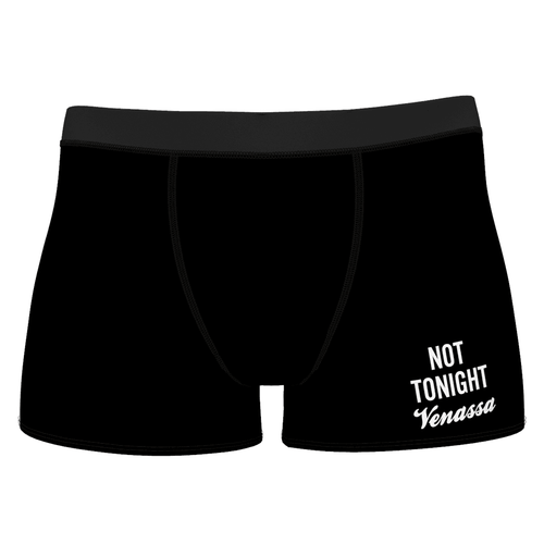 Custom Not Tonight Name Boxer Shorts