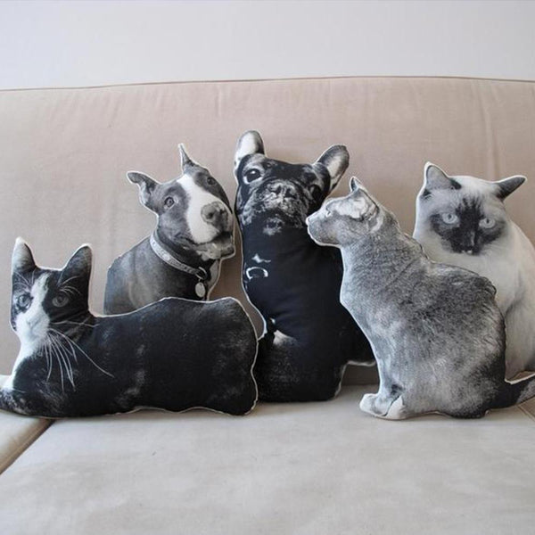 Custom Pet Photo Face Pillow 3D Portrait Pillow-catbaby