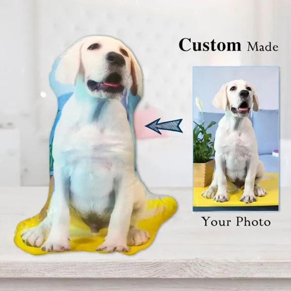 Custom Pet Photo Face Pillow 3D Portrait Pillow-Bulldog